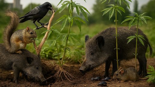 животные и конопля