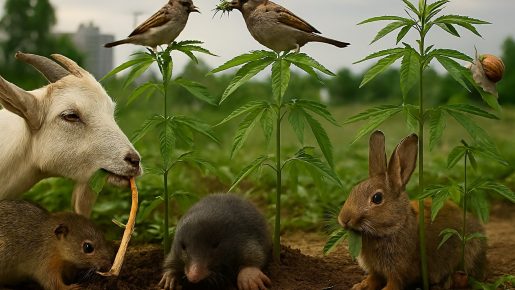 животные и ганжа