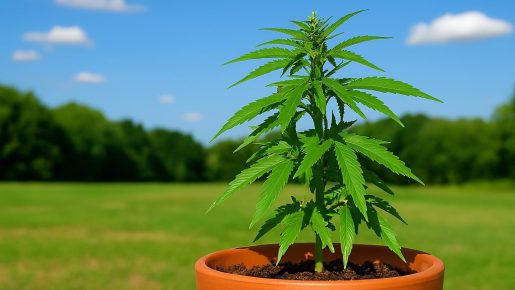 каннабис в горшках