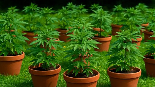 растения марихуаны в горшках