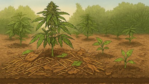 мульчирование конопли