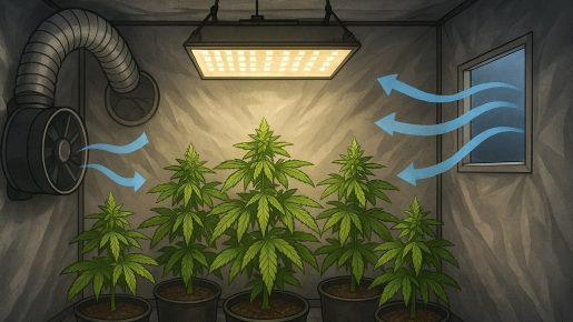 проветривание конопли в гроубоксе