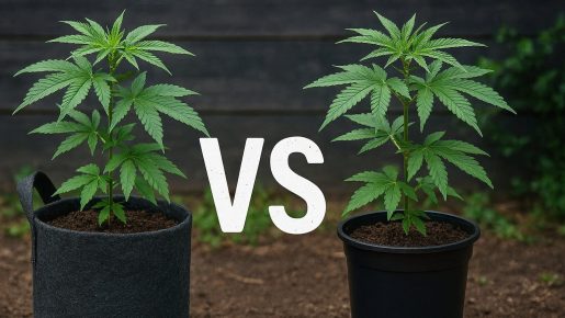 пластиковый и тканевый горшок для ганжи